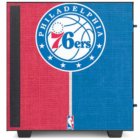 NBA Philadelphia 76ers Canvas Split NZXT H510 Compact ATX Mid-Tower Case Skin