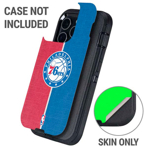 NBA Philadelphia 76ers Canvas Split Otterbox Defender iPhone Skin