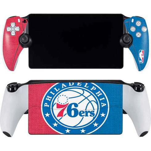 NBA Philadelphia 76ers Canvas Split PlayStation Portal Remote Player Skin