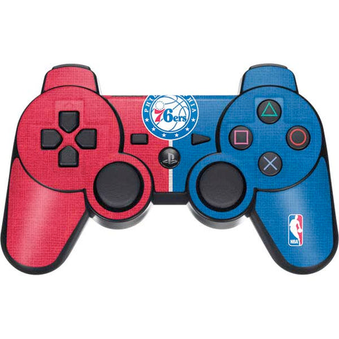 NBA Philadelphia 76ers Canvas Split PS3 Dual Shock wireless controller Skin