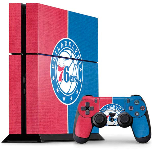 NBA Philadelphia 76ers Canvas Split PS4 Console and Controller Bundle Skin