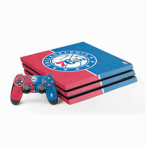 NBA Philadelphia 76ers Canvas Split PS4 Pro Bundle Skin