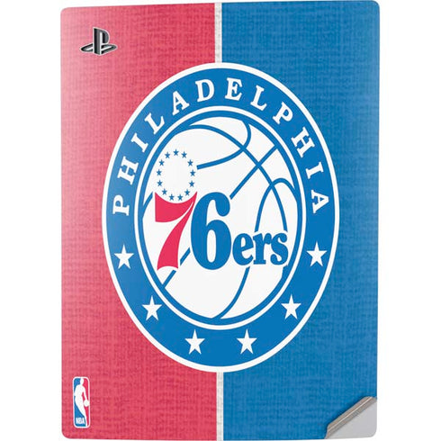 NBA Philadelphia 76ers Canvas Split PS5 Digital Edition Console Skin