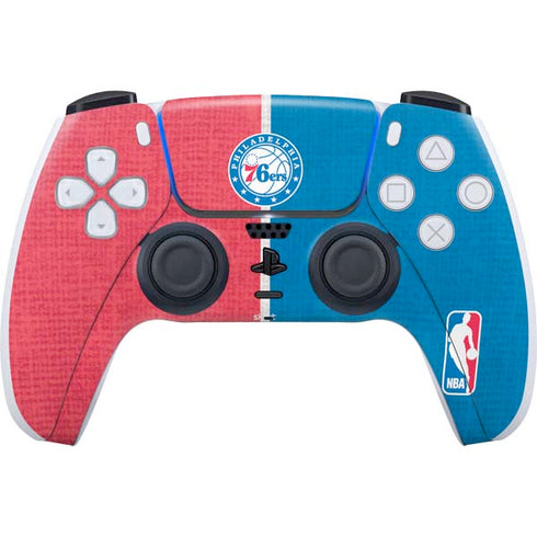 NBA Philadelphia 76ers Canvas Split PS5 Controller Skin