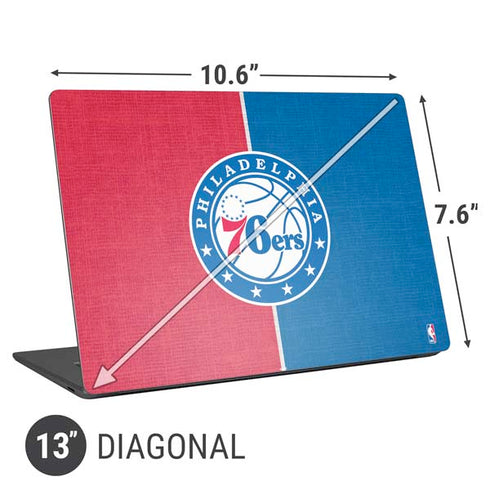 NBA Philadelphia 76ers Canvas Split Universal Laptop 13in (10.6 x 7.6in) Skin