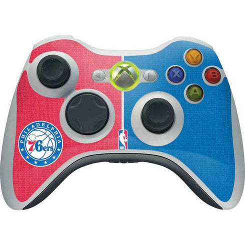 NBA Philadelphia 76ers Canvas Split Xbox 360 Wireless Controller Skin