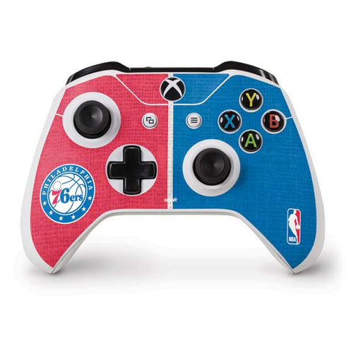 NBA Philadelphia 76ers Canvas Split Xbox One S Controller Skin