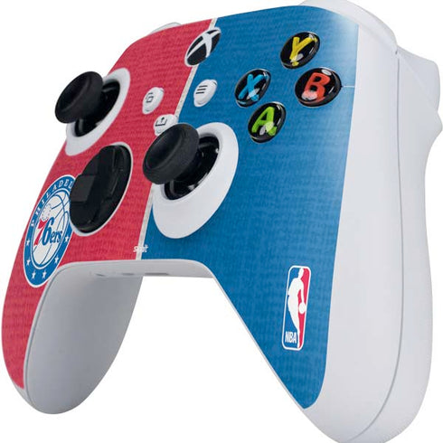 NBA Philadelphia 76ers Canvas Split Xbox Series S Controller Skin