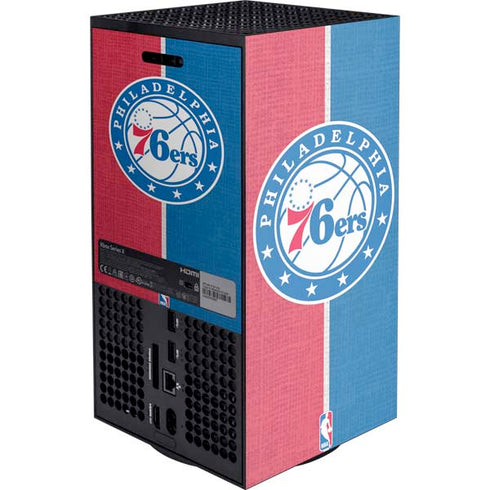 NBA Philadelphia 76ers Canvas Split Xbox Series X Console Skin