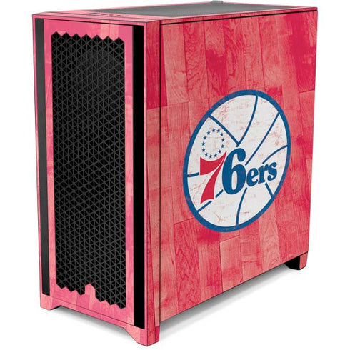NBA Philadelphia 76ers Hardwood Classics Corsair 4000D Tempered Glass Mid-Tower ATX Case Skin