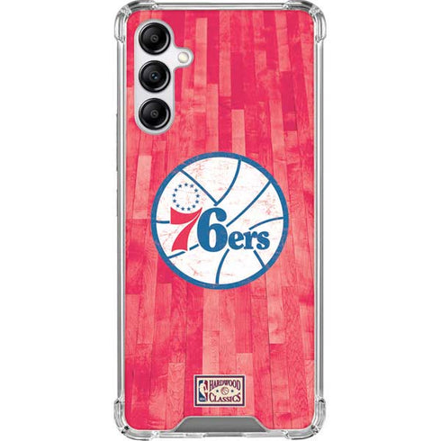 NBA Philadelphia 76ers Hardwood Classics Galaxy A14 5G Clear Case