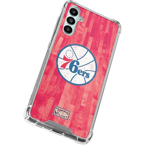 NBA Philadelphia 76ers Hardwood Classics Galaxy A14 5G Clear Case