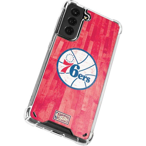 NBA Philadelphia 76ers Hardwood Classics Galaxy S21 5G Clear Case