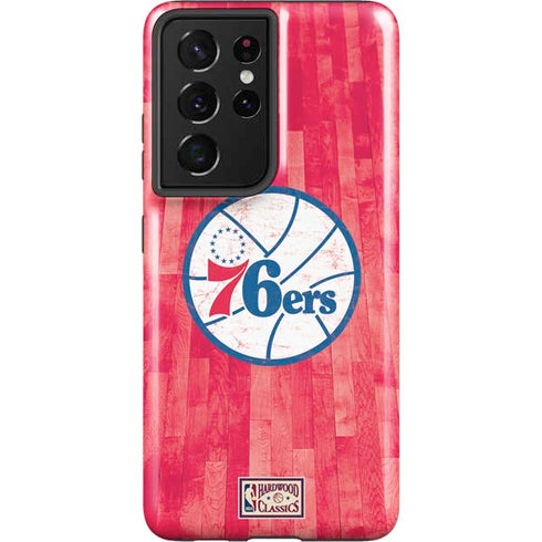 NBA Philadelphia 76ers Hardwood Classics Galaxy S21 Ultra 5G Pro Case