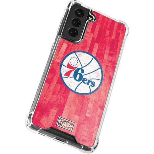 NBA Philadelphia 76ers Hardwood Classics Galaxy S22 Clear Case
