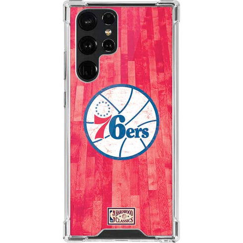 NBA Philadelphia 76ers Hardwood Classics Galaxy S22 Ultra Clear Case