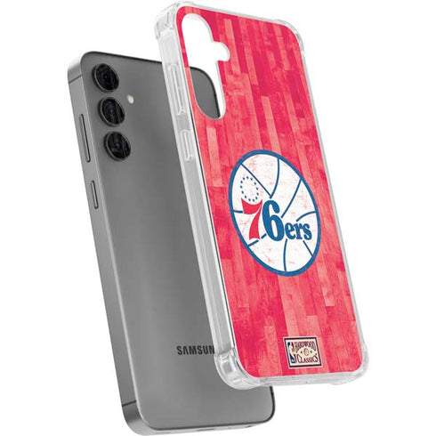 NBA Philadelphia 76ers Hardwood Classics Galaxy S24 Plus Clear Case