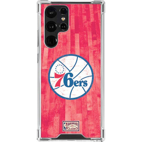 NBA Philadelphia 76ers Hardwood Classics Galaxy S24 Ultra Clear Case
