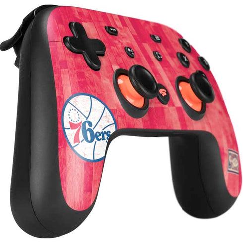 NBA Philadelphia 76ers Hardwood Classics Google Stadia Controller Skin