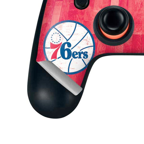 NBA Philadelphia 76ers Hardwood Classics Google Stadia Controller Skin