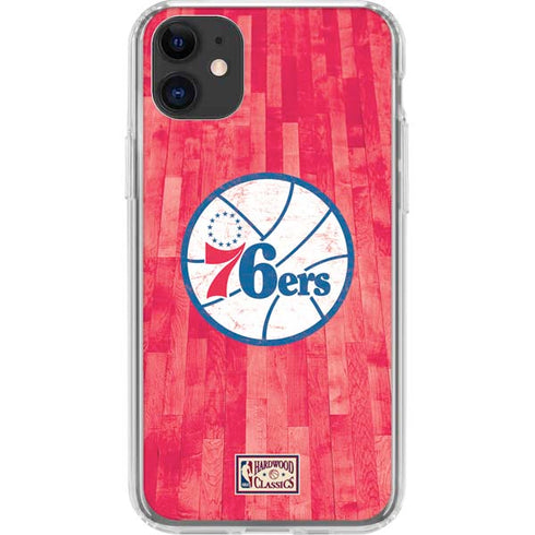 NBA Philadelphia 76ers Hardwood Classics iPhone 11 Clear Case