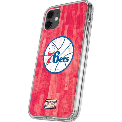 NBA Philadelphia 76ers Hardwood Classics iPhone 11 Clear Case