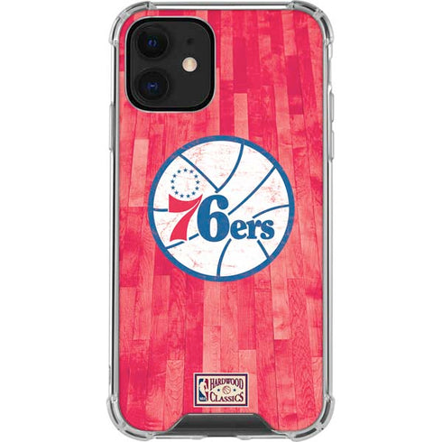 NBA Philadelphia 76ers Hardwood Classics iPhone 12 Clear Case