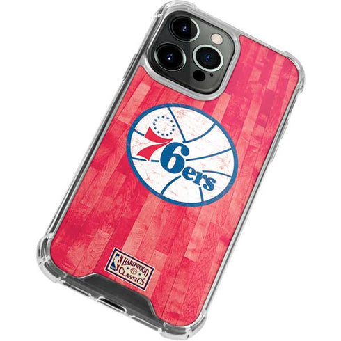 NBA Philadelphia 76ers Hardwood Classics iPhone 13 Pro Clear Case