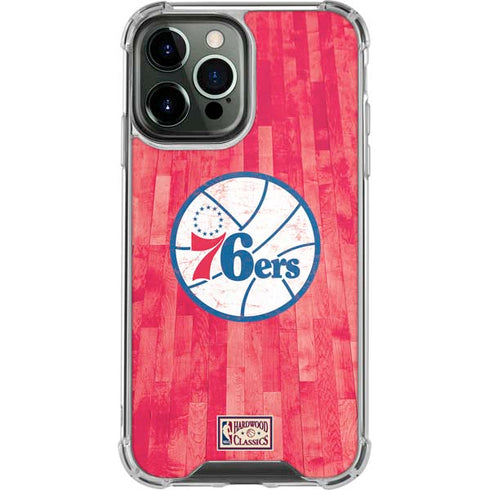 NBA Philadelphia 76ers Hardwood Classics iPhone 13 Pro Max Clear Case