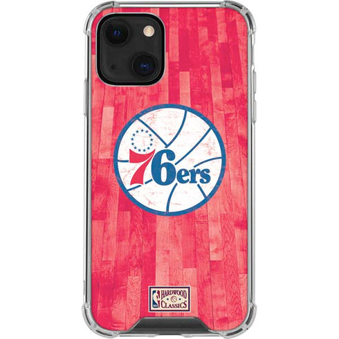 NBA Philadelphia 76ers Hardwood Classics iPhone 14 Clear Case