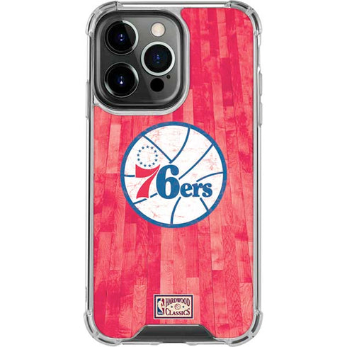 NBA Philadelphia 76ers Hardwood Classics iPhone 15 Pro Clear Case