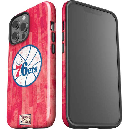 NBA Philadelphia 76ers Hardwood Classics iPhone 15 Pro Max Impact Case