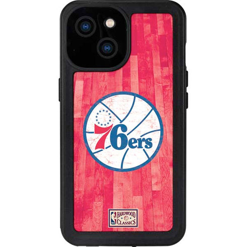NBA Philadelphia 76ers Hardwood Classics iPhone 15 Waterproof Case