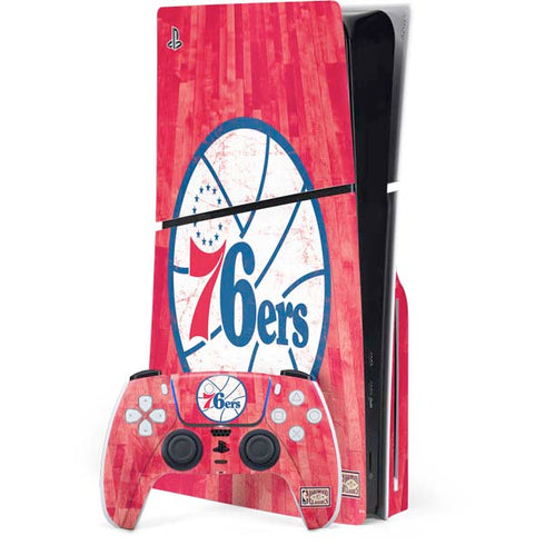 NBA Philadelphia 76ers Hardwood Classics PS5 Slim Disk Bundle Skin