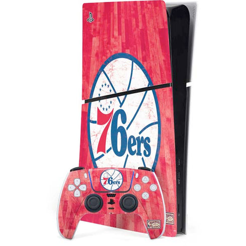 NBA Philadelphia 76ers Hardwood Classics PS5 Slim Digital Edition Console Skin