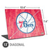 NBA Philadelphia 76ers Hardwood Classics Universal Laptop 13in (10.6 x 7.6in) Skin