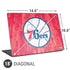 NBA Philadelphia 76ers Hardwood Classics Universal Laptop 18in (14.6 x 10.6in) Skin