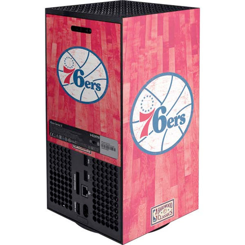 NBA Philadelphia 76ers Hardwood Classics Xbox Series X Console Skin