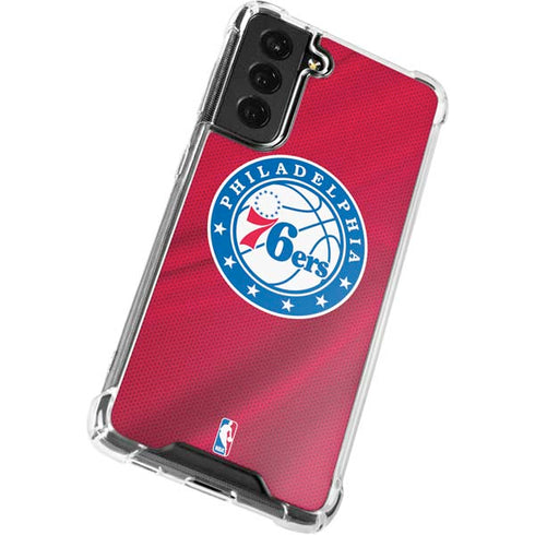 NBA Philadelphia 76ers Jersey Galaxy S21 FE Clear Case