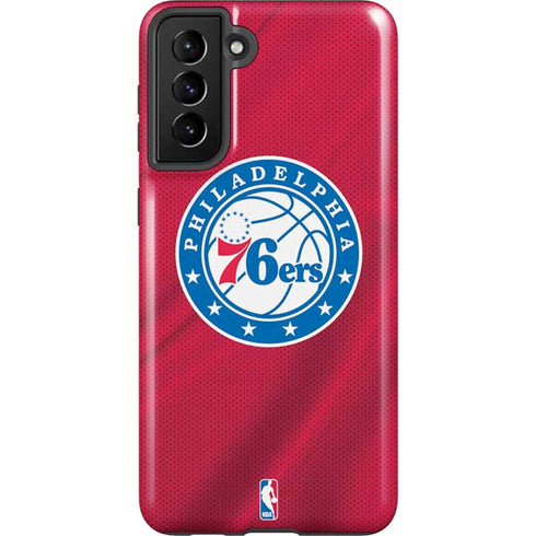 NBA Philadelphia 76ers Jersey Galaxy S21 FE Pro Case
