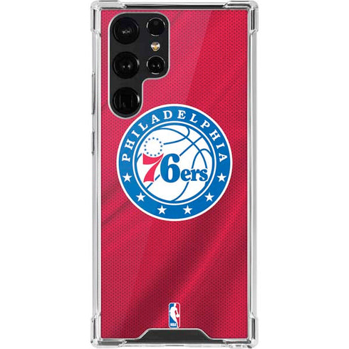 NBA Philadelphia 76ers Jersey Galaxy S22 Ultra Clear Case
