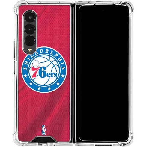 NBA Philadelphia 76ers Jersey Galaxy Z Fold4 5G Clear Case