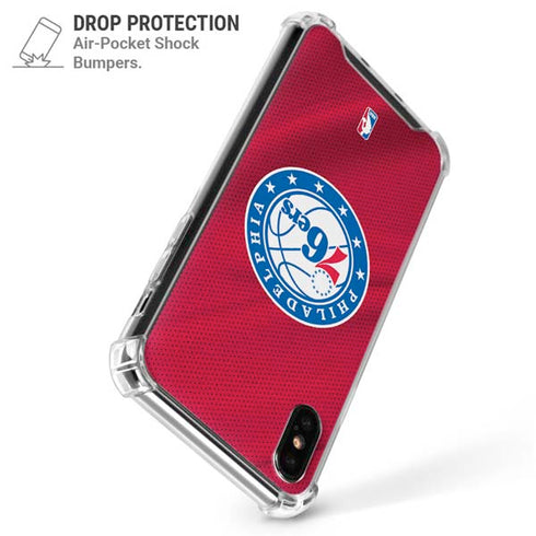 NBA Philadelphia 76ers Jersey iPhone XS Max Clear Case