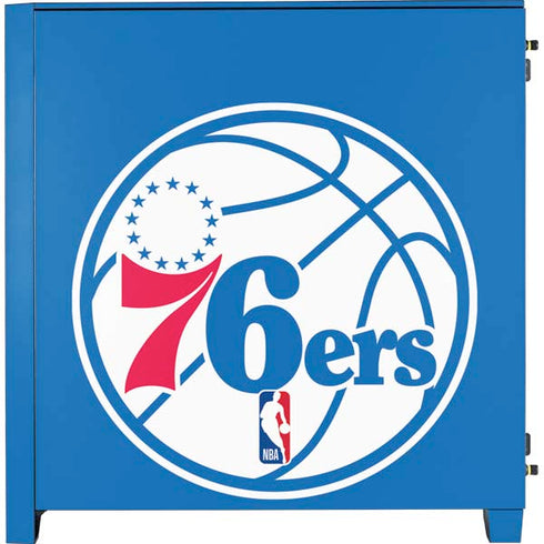 NBA Philadelphia 76ers Large Logo Corsair 4000D Tempered Glass Mid-Tower ATX Case Skin