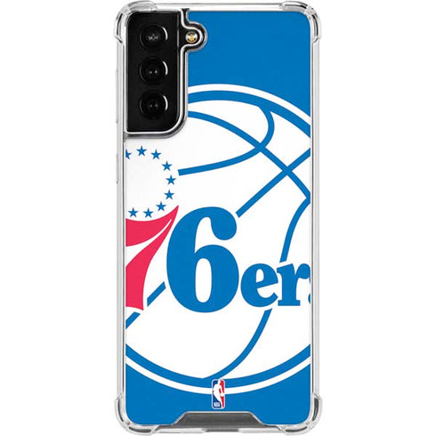 NBA Philadelphia 76ers Large Logo Galaxy S21 FE Clear Case