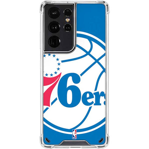 NBA Philadelphia 76ers Large Logo Galaxy S21 Ultra 5G Clear Case