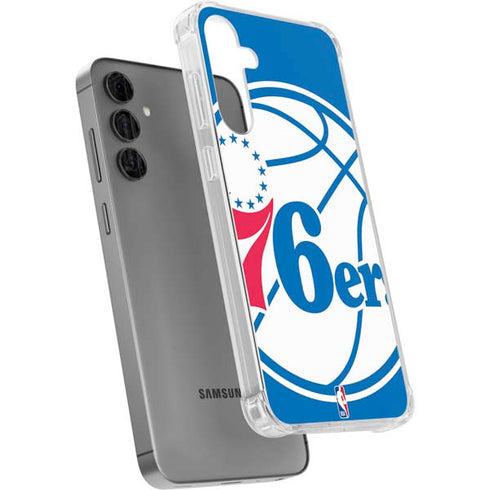 NBA Philadelphia 76ers Large Logo Galaxy S24 Plus Clear Case
