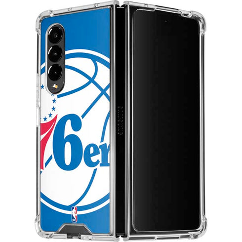 NBA Philadelphia 76ers Large Logo Galaxy Z Fold4 5G Clear Case