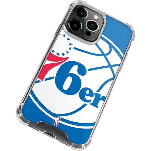 NBA Philadelphia 76ers Large Logo iPhone 13 Pro Max Clear Case