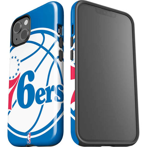 NBA Philadelphia 76ers Large Logo iPhone 15 Plus Impact Case